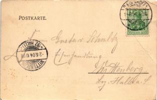 1904 Thionville, Diedenhofen; Der Platz, wo das Luxemburger Thor stand / Rue de Luxembourg / square,...