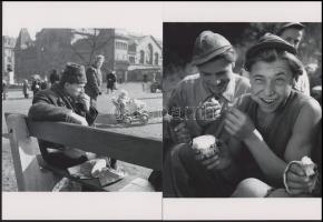 Vadas Ernő (1899-1962) budapesti fotóművész és fotóriporter felvételei (Reggeli a Dimitrov téren (19...