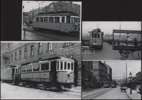 cca 1970 előtti felvételek budapesti villamosokról (7, 30, 59 és még kettő a Teleki téri piacnál), 4...
