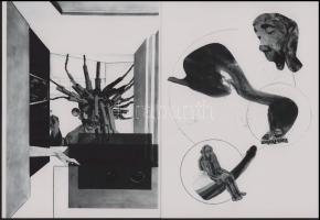 cca 1926 Moholy-Nagy László (1895-1946) magyar - amerikai fotográfus kollázsai, 2 db modern nagyítás...
