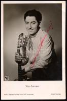 Vico Torriani (1920-1998) színész autográf aláírása őt ábrázoló képeslapon/ autograph signature