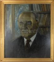 Goór Imre (1921-2016): Kádár János portréja. Olaj, farost, jelzett. Dekoratív, sarkaiban kissé sérül...