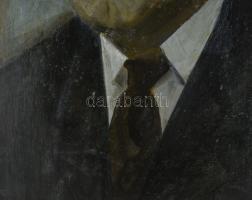 Goór Imre (1921-2016): Kádár János portréja. Olaj, farost, jelzett. Dekoratív, sarkaiban kissé sérül...