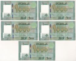 Libanon 2016. 1000L (5x) sorszámkövető T:UNC,AU
Lebanon 2016. 1000 Livres (5x) consecutive serials ...