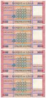 Libanon 2021. 5000L (4x) sorszámkövető T:UNC,AU
Lebanon 2021. 5000 Livres (4x) consecutive serials ...