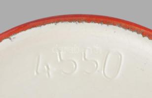Vérvörös mid-century kanna, sorszámozott, hibátlan, m: 17,5 cm