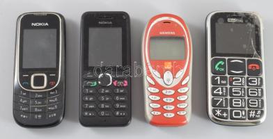 4 darab mobiltelefon, közte Nokia