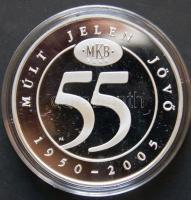 2005 "MKB-55 éves" emlékérem dísztokban Ag T:PP 31g