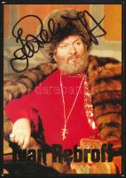 Ivan Rebroff (1931-2008) énekes autográf aláírása őt ábrázoló reklámkártyán / autograph signature