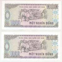 Vietnám 1988. 1000D (2x) sorszámkövető "RM 7606340 - RM 7606341" T:UNC
Vietnam 1988. 1000...