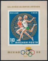 1968 Olimpia (V.) - Mexikó vágott blokk