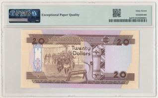 Salamon-szigetek 1986(DN) 20$ "B/I 890384" eredeti, de hibás PMG tokban T:UNC (67 Superb G...