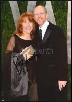 Ron Howard (1954-) amerikai filmrendező, színész, forgatókönyvíró, producer aláírása őt ábrázoló fot...