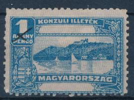1931 Konzuli illetékbélyeg 1 aranypengő, 20 vékony