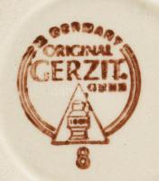 Gerzit gyümölcsleves / bólé szervírozó, körben kartusokban különböző várak domború és festett látkép...