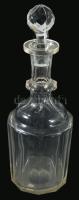 cca 1880 Biedermeier italos üveg dugóval, m: 28 cm