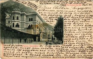 1903 Herkulesfürdő, Baile Herculane; Ferenc József udvar. Hutterer G. kiadása / Franz Josefs Hof / s...
