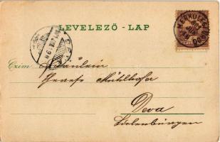 1901 Herkulesfürdő, Baile Herculane; Cserna szoros. Jäger Emil kiadása / gorge