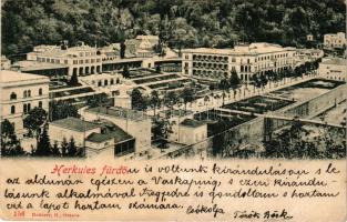 1901 Herkulesfürdő, Baile Herculane; látkép, szálloda. Hutterer G. / view, hotel (r)
