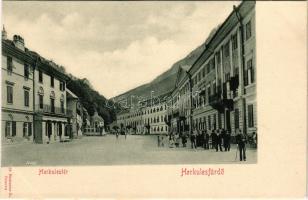 Herkulesfürdő, Baile Herculane; Herkules tér, Ferencz udvar. Hutterer G. / square, spa (vágott / cut...