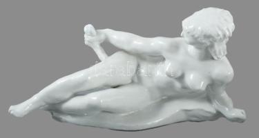Kerényi Jenő (1908-1975): Könyöklő akt. Jelzett, hibátlan, 29x16 cm