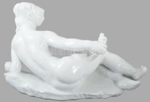 Kerényi Jenő (1908-1975): Könyöklő akt. Jelzett, hibátlan, 29x16 cm
