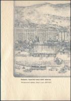 Vincze Lajos (1914-2002): Budapest, Árpád-híd budai hídfő lakótelep. Rézkarc, papír, jelzett, hártya...