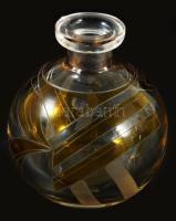 Art deco ezüstpácolt üveg, dugó nélkül, hibátlan, m: 9,5 cm