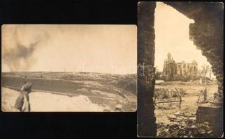 1917 Életképek az orosz frontról, közte romos kolostor, becsapódó gránát az orosz állásoknál, stb., ...