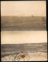 1917 Életképek az orosz frontról, közte romos kolostor, becsapódó gránát az orosz állásoknál, stb., ...