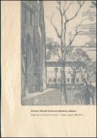 Callmeyer Ferenc (1928-2020): Országos Műszaki Fejlesztési Bizottság székháza. Rézkarc, papír, jelze...