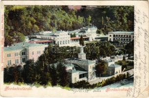 1901 Herkulesfürdő, Baile Herculane; Verlag von Emil Jäger / fürdő, gyógyterem / spa, bath (vágott /...