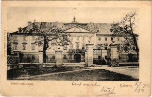 1903 Kalocsa, Érseki rezidencia. Stern Jakab kiadása + "ZIMONY - BUDAPEST 36. SZ." vasúti ...