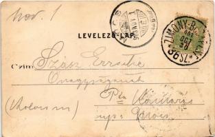 1903 Kalocsa, Érseki rezidencia. Stern Jakab kiadása + "ZIMONY - BUDAPEST 36. SZ." vasúti ...