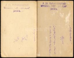 1918 Olasz front, Lavarone és Asiago települések látképe, 2 db I. világháborús fotólap, a hátoldalon...