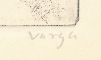 Varga Nándor Lajos (1895-1978): Budapest kelenföldi Házgyári lakótelep. Rézkarc, papír, jelzett, hár...