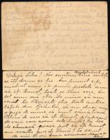 1916 2 db román nyelven megírt levelezőlap, Tăndărei településre küldve, az egyiken román katonai ce...