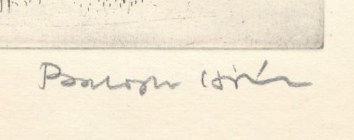 Balogh István (1924-2016): Szeged, Ogyessza-lakótelep. Rézkarc, papír, jelzett, hártyapapíron felira...