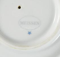 Meissen szószos edény, jelzett, kis kopással, 17x9 cm