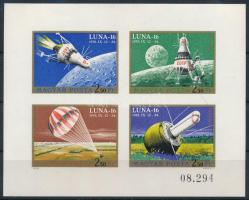 1971 Luna-16 vágott blokk