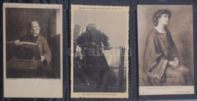 300 db RÉGI művészet, történelem témájú képeslap albumba rendezve / 300 pre-1945 art and history pos...