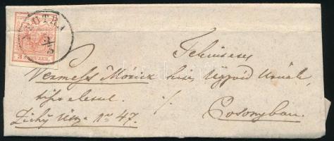 1854 3kr levélen "NEUTRA" - "PRESSBURG"