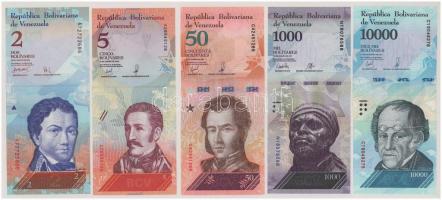 Venezuela 2007-2018. 2B - 10.000B (5xklf) T:UNC-AU
Venezuela 2007-2018. 2 Bolívares - 10.000 Bolíva...