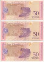 Venezuela 2018. 50B (3x) sorszámkövetők "C71432437 - C71432439" T:UNC
Venezuela 2018. 50 ...