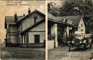 1927 Lőkösháza, vasútállomás, vasúti vendéglő, Molnár Bertalan üzlete, automobil. Molnár Béla kiadás...