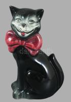 Angol fajansz macska figura, jelzett, hibátlan, m: 14 cm