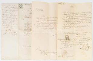 cca 1830-1875 Karl Freiherr von Lempruch osztrák tábornok részére szóló hivatalos, minisztériumi ira...