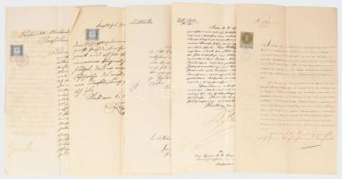 cca 1830-1875 Karl Freiherr von Lempruch osztrák tábornok részére szóló hivatalos, minisztériumi ira...