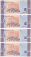 Venezuela 2018. 10B (4x) sorszámkövetők és közeli sorszám "F84806152 - F84806157" T:UNC
V...