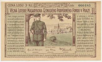 Csehszlovákia 1926. "Vecná Loterie Masarykova Četnického Podpurného Fondu v Praze" (A Masa...